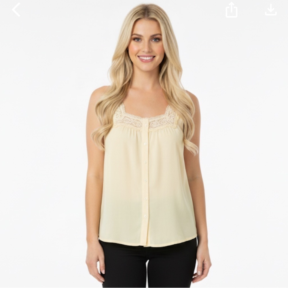 J Jill yellow top linen blend size medium